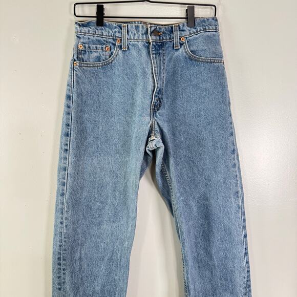 VTG Levis 550 Relaxed Fit Tapered Leg Jeans Mens W30 L32 Light Wash Y2K 1996 - Picture 5 of 12